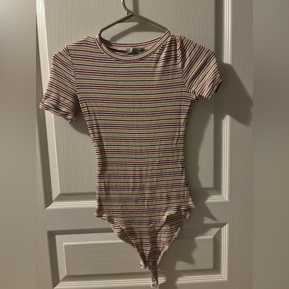 Charlotte Russe Striped Bodysuit